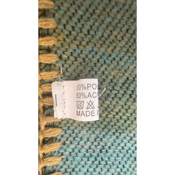 2/$30 Boho Style Poncho Blanket Shawl Abstract Patterns & Warm Tones - Picture 9 of 11